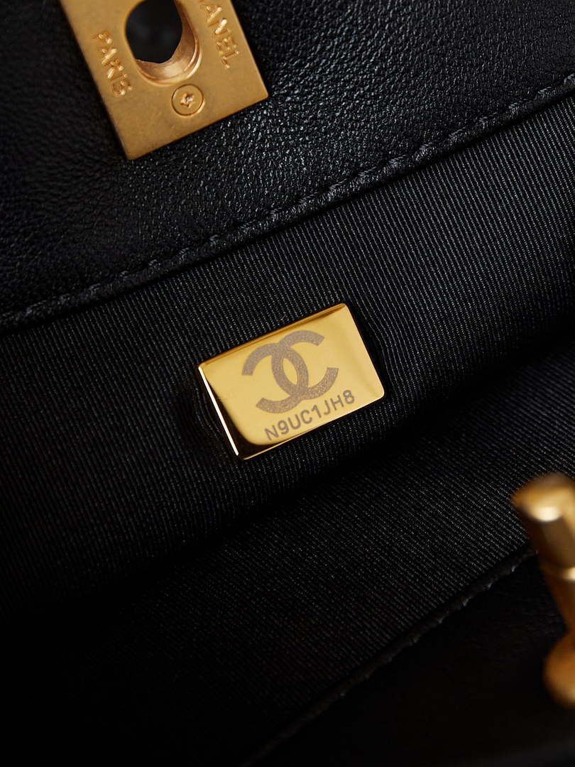 Chanel AS4754 24P New Hobo Bag Black Lambskin