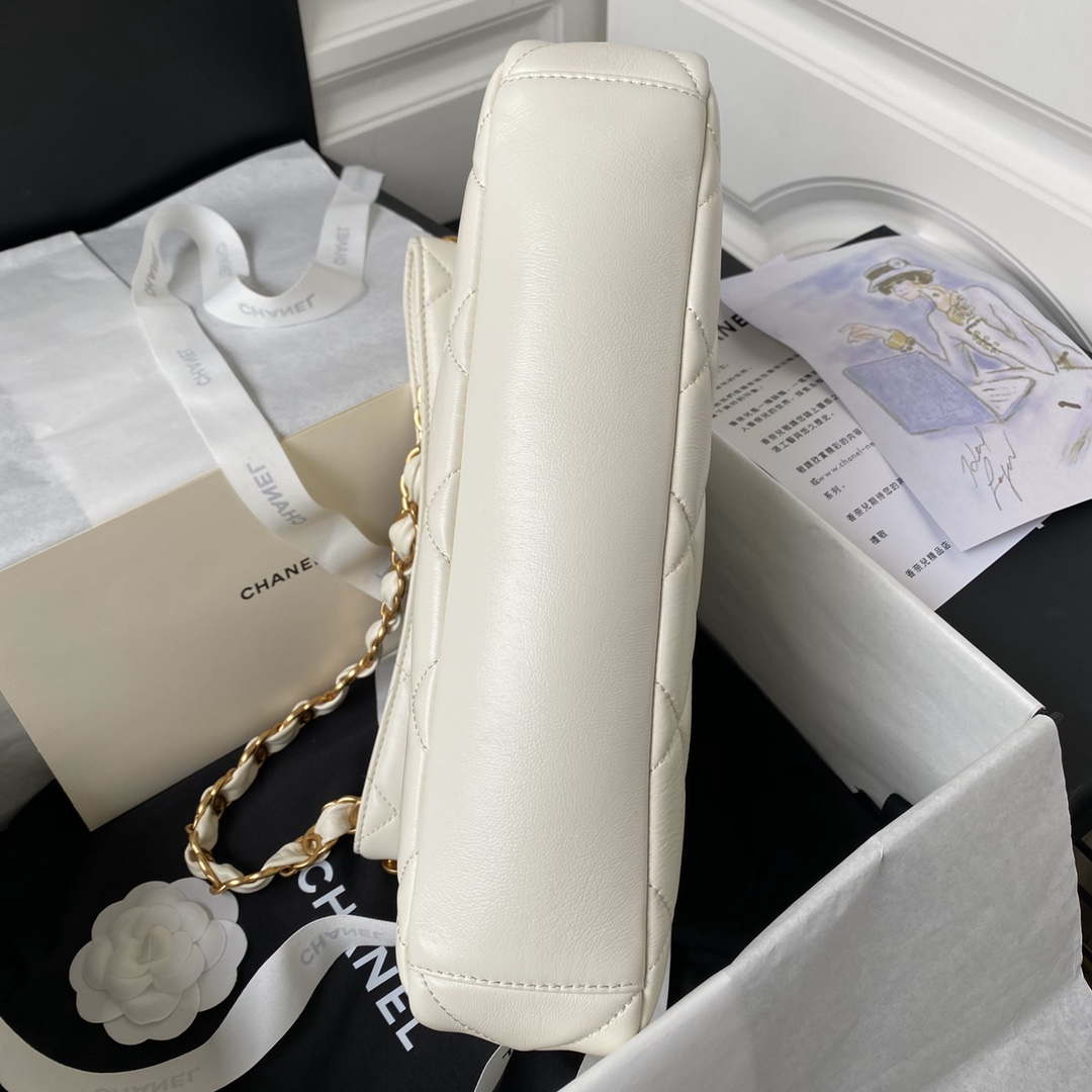 Chanel AS4754 24P New Hobo Bag White Lambskin - Default Title - View 5