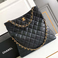 Chanel AS4777 24P New Hobo Bag Black Lambskin - Default Title - View 1