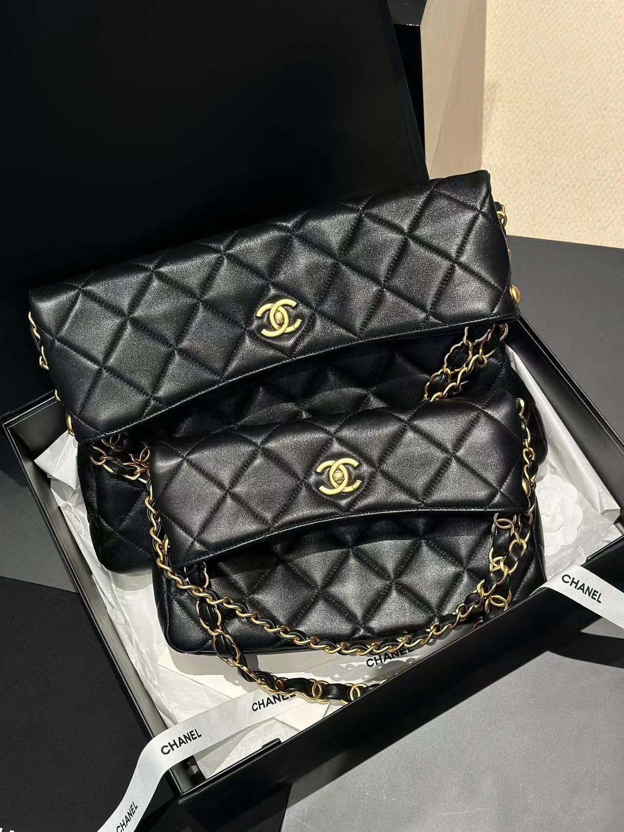 Chanel AS4777 24P New Hobo Bag Black Lambskin - Default Title - View 2