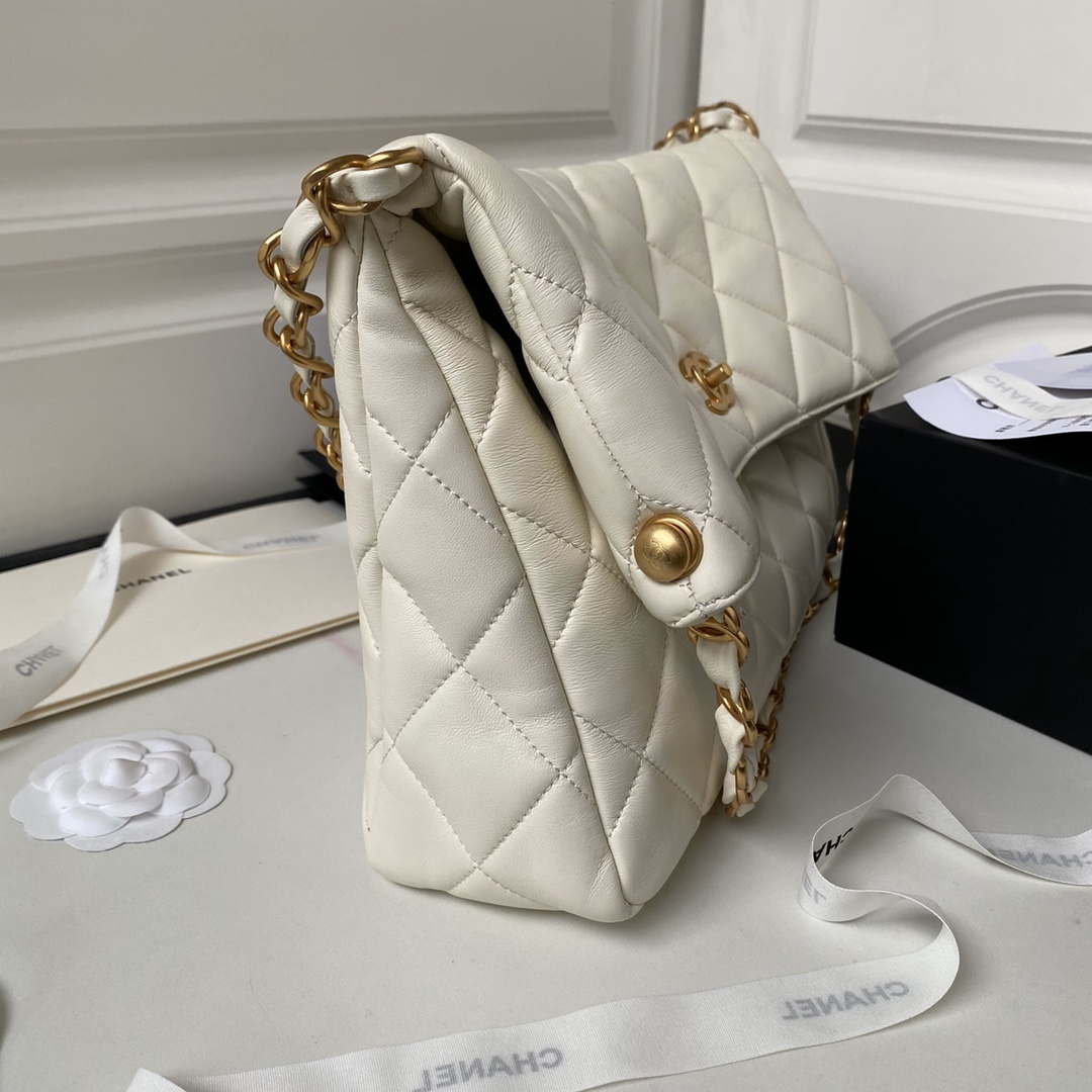 Chanel AS4777 24P New Hobo Bag White Lambskin - Default Title - View 6
