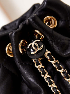Chanel AS4810 Backpack Shiny Lambskin & Gold-Tone Metal Black - Default Title - View 2