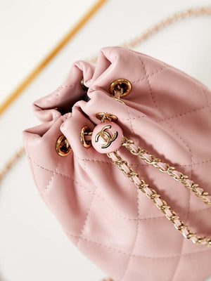 Chanel AS4810 Backpack Shiny Lambskin & Gold-Tone Metal Pink - Default Title - View 2
