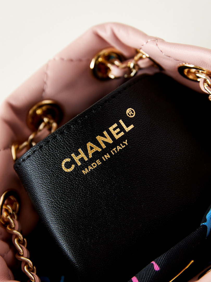 Chanel AS4810 Backpack Shiny Lambskin & Gold-Tone Metal Pink - Default Title - View 8