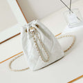 Chanel AS4810 Backpack Shiny Lambskin & Gold-Tone Metal White - Default Title - View 1