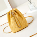 Chanel AS4810 Backpack Shiny Lambskin & Gold-Tone Metal Yellow - Default Title - View 1