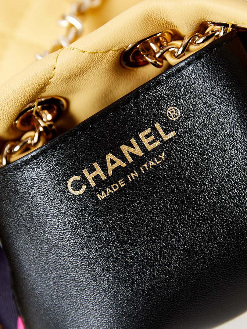 Chanel AS4810 Backpack Shiny Lambskin & Gold-Tone Metal Yellow - Default Title - View 8