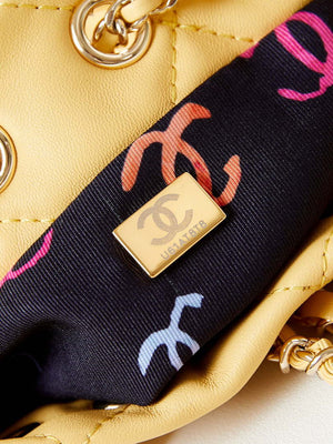 Chanel AS4810 Backpack Shiny Lambskin & Gold-Tone Metal Yellow - Default Title - View 9