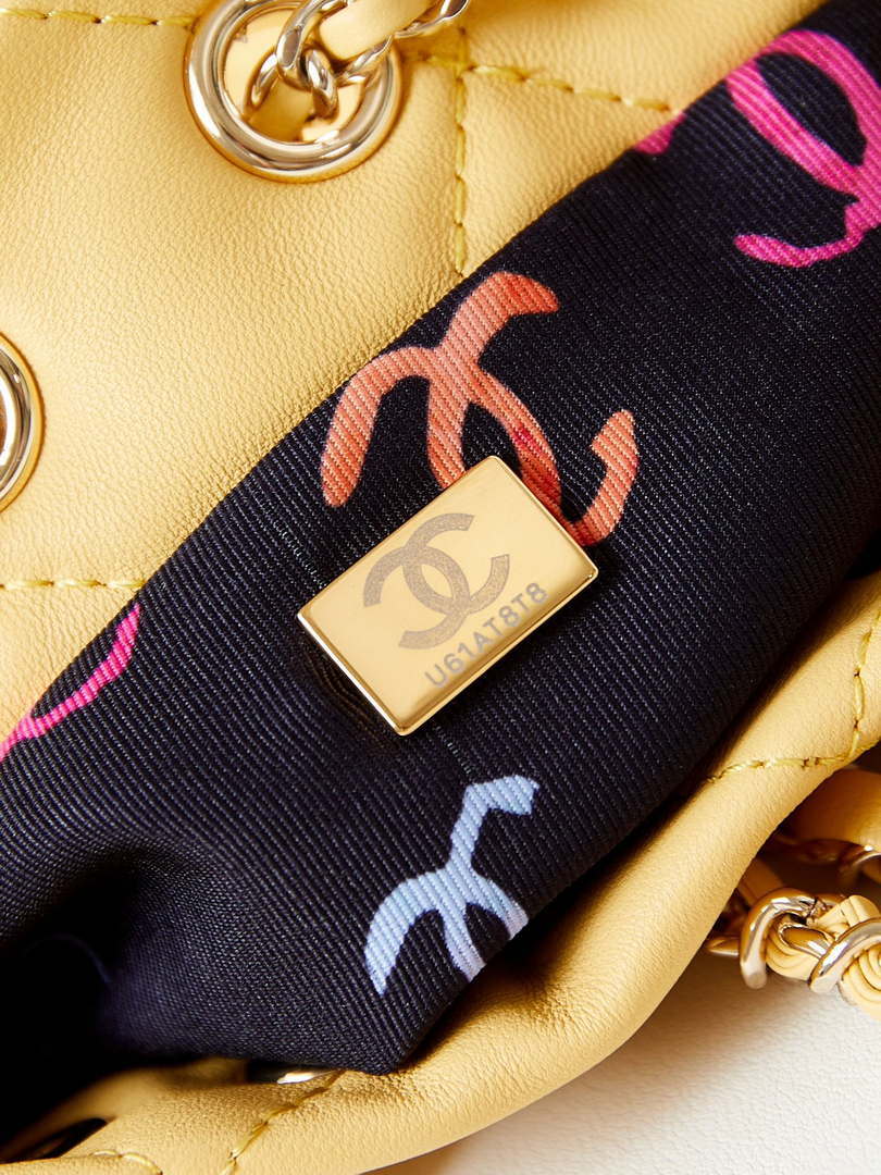 Chanel AS4810 Backpack Shiny Lambskin & Gold-Tone Metal Yellow