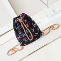 Chanel AS4810 Printed Fabric & Gold Metal Black & Multicolour - Default Title - View 1