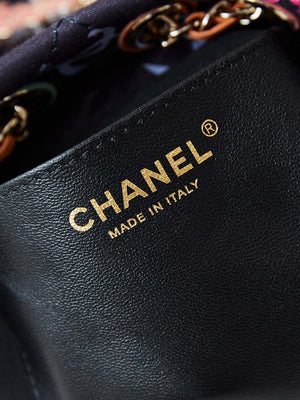 Chanel AS4810 Printed Fabric & Gold Metal Black & Multicolour - Default Title - View 8