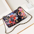 Chanel AS4842 Flap Printed Fabric & Gold Metal Black & Multicolour - Default Title - View 1