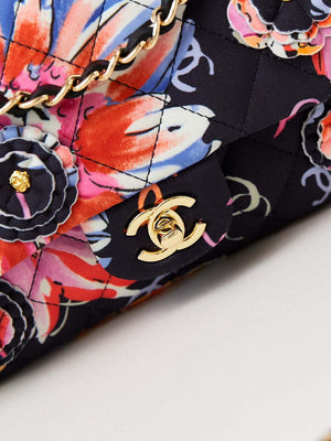 Chanel AS4842 Flap Printed Fabric & Gold Metal Black & Multicolour - Default Title - View 2