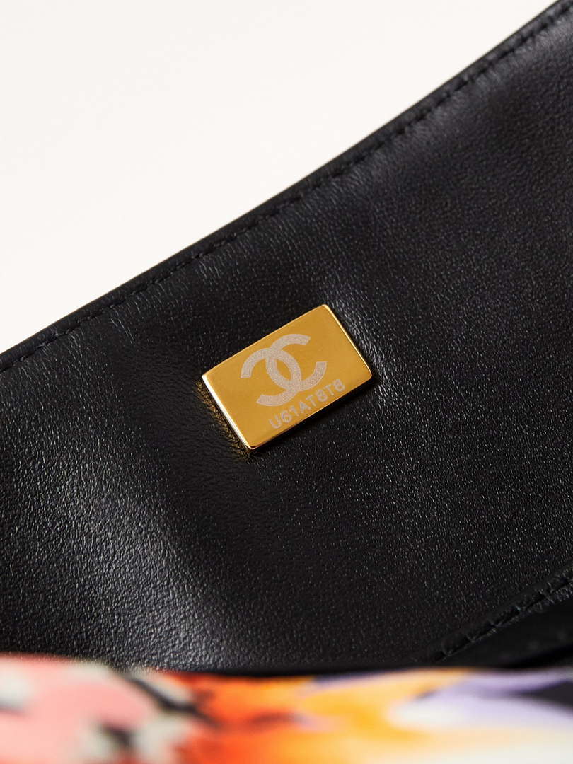Chanel AS4842 Flap Printed Fabric & Gold Metal Black & Multicolour - Default Title - View 9