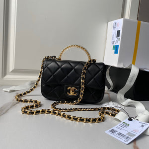 Chanel AS4847 Mini Flap bag With top handle Black - Default Title - View 1