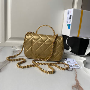 Chanel AS4847 Mini Flap bag With top handle Gold - Default Title - View 2