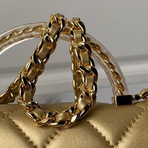 Chanel AS4847 Mini Flap bag With top handle Gold - Default Title - View 5