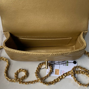 Chanel AS4847 Mini Flap bag With top handle Gold - Default Title - View 7