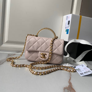 Chanel AS4847 Mini Flap bag With top handle Pink - Default Title - View 1