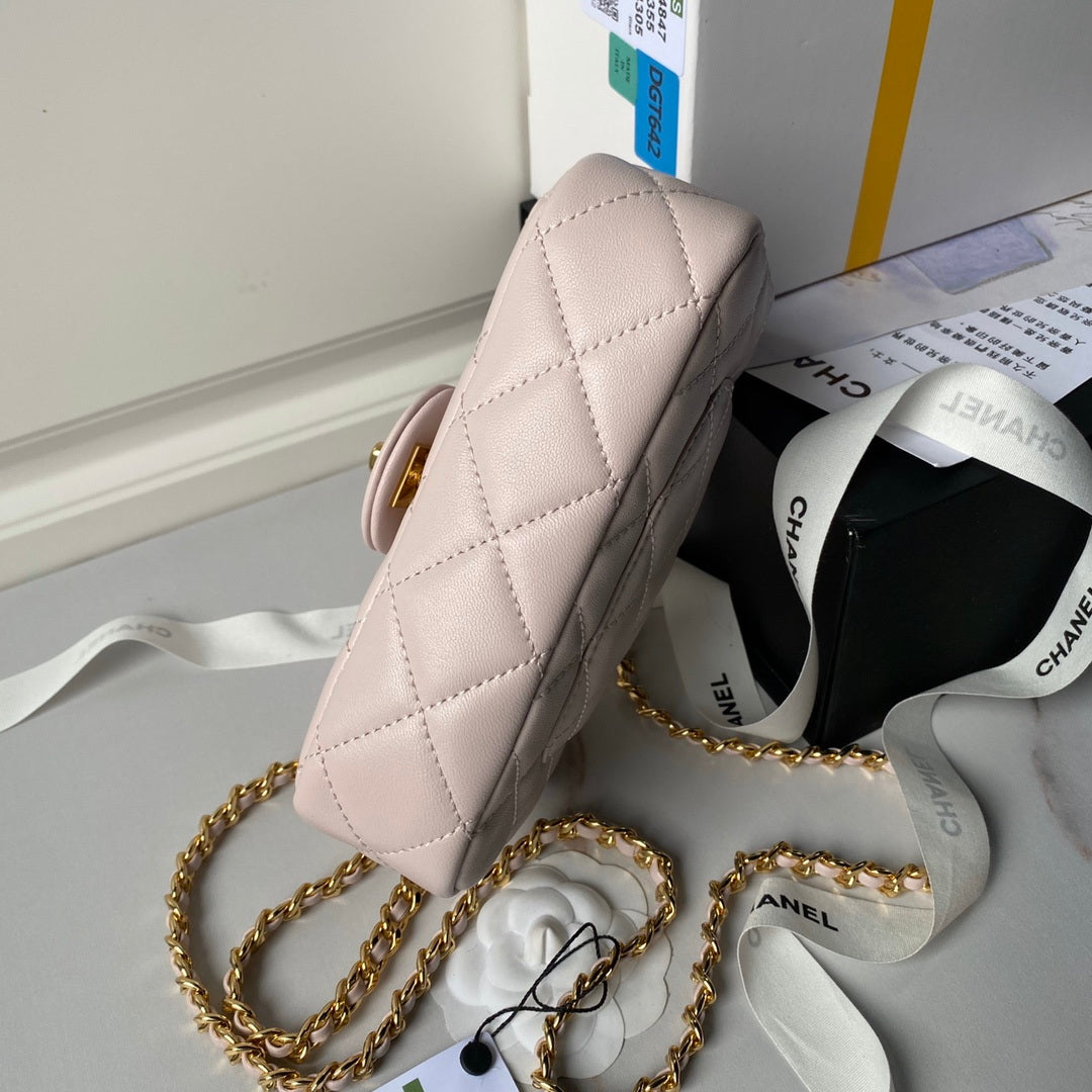 Chanel AS4847 Mini Flap bag With top handle Pink - Default Title - View 5