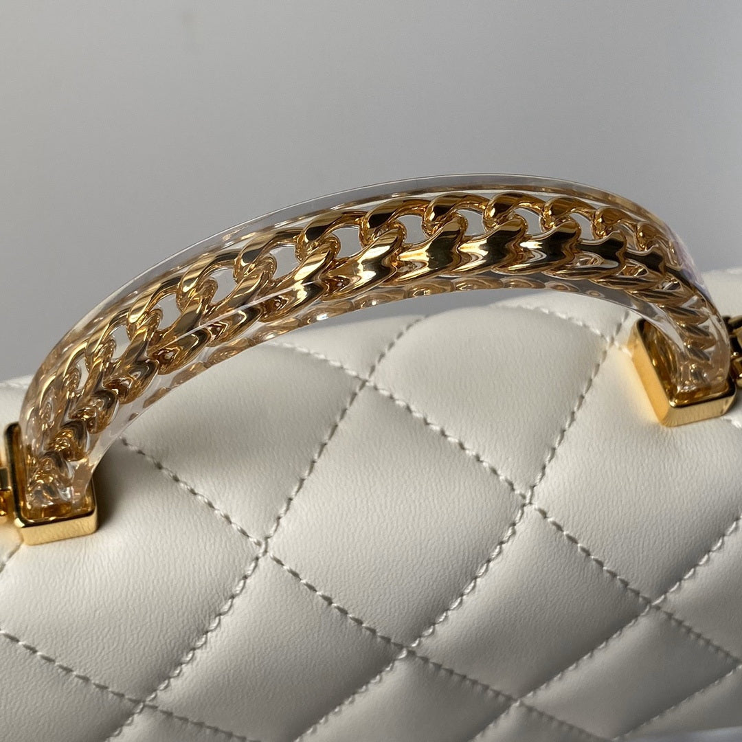 Chanel AS4847 Mini Flap bag With top handle White - Default Title - View 4