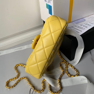 Chanel AS4847 Mini Flap bag With top handle Yellow - Default Title - View 5