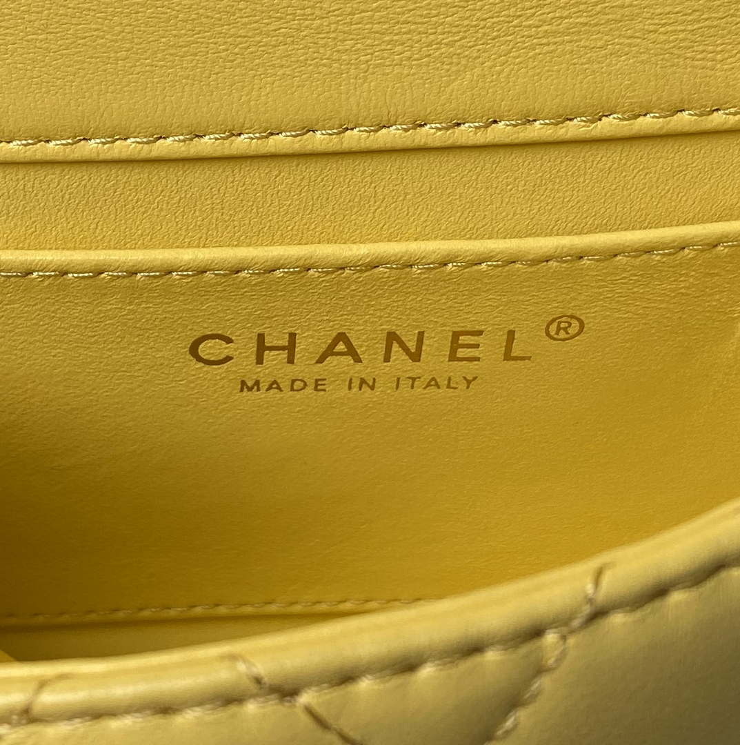 Chanel AS4847 Mini Flap bag With top handle Yellow - Default Title - View 7