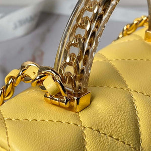 Chanel AS4847 Mini Flap bag With top handle Yellow - Default Title - View 8