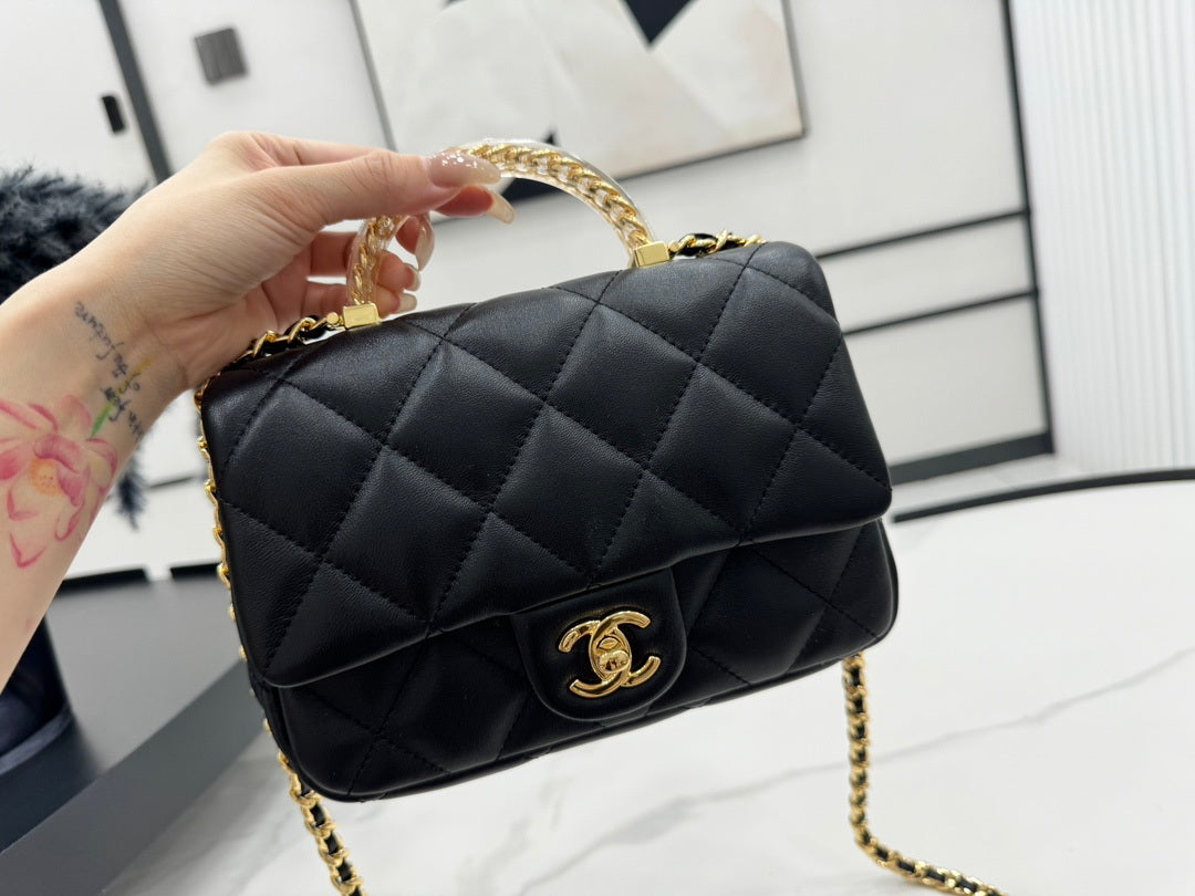 Chanel AS4848 Mini Flap bag With top handle Black - Default Title - View 3