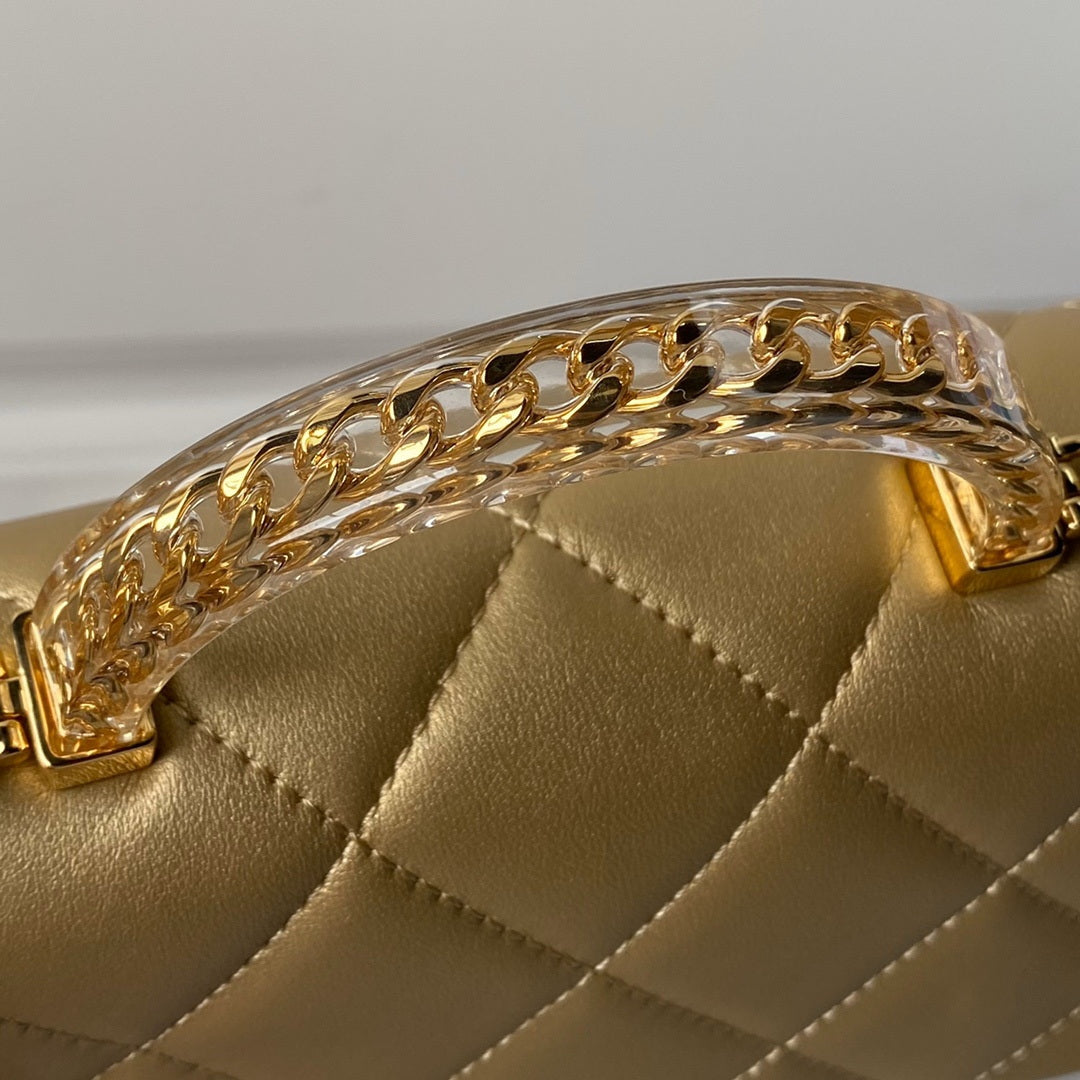 Chanel AS4848 Mini Flap bag With top handle Gold - Default Title - View 4