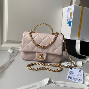 Chanel AS4848 Mini Flap bag With top handle Pink - Default Title - View 1