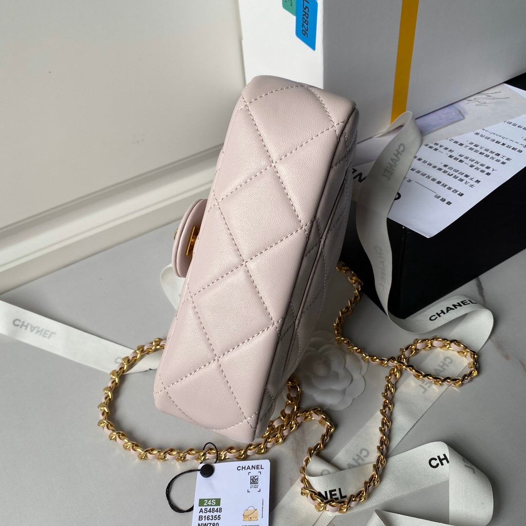 Chanel AS4848 Mini Flap bag With top handle Pink - Default Title - View 5
