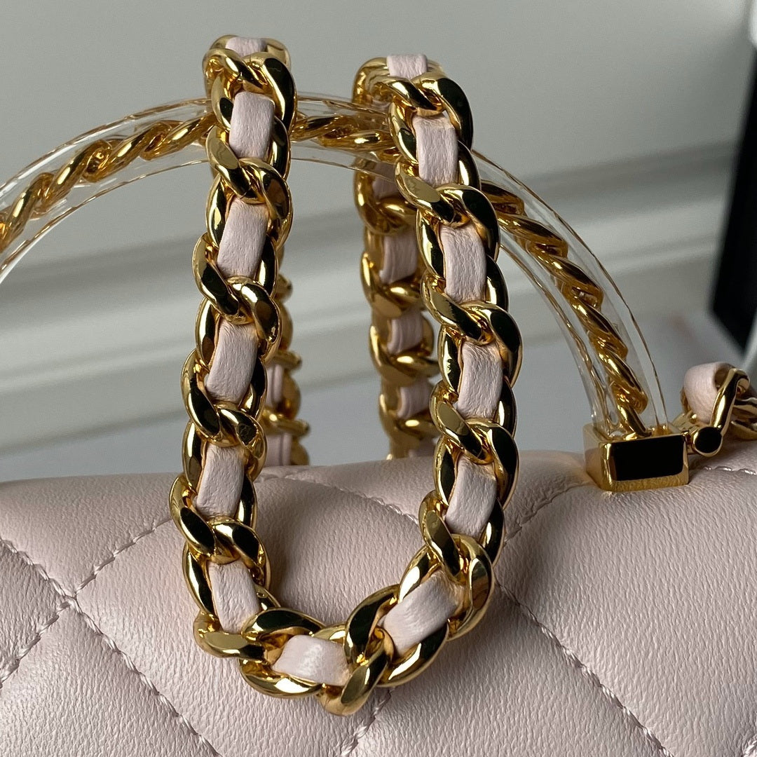 Chanel AS4848 Mini Flap bag With top handle Pink - Default Title - View 9