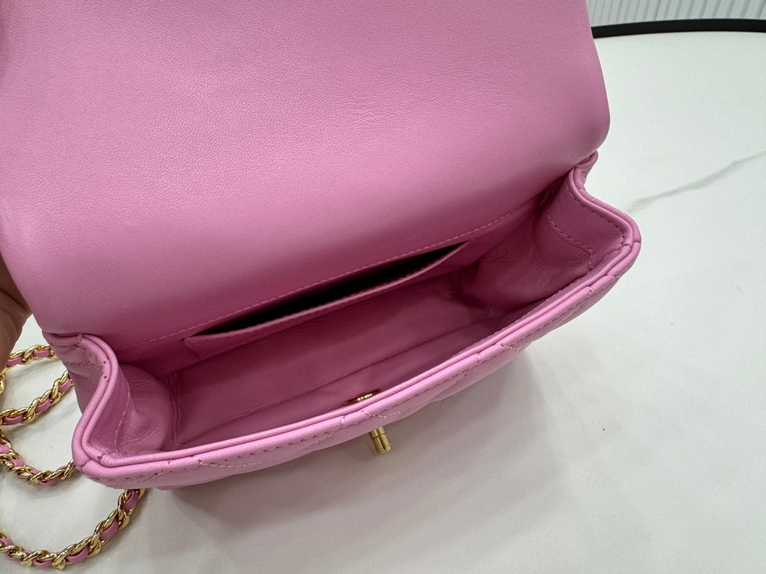 Chanel AS4848 Mini Flap bag With top handle Rose Red - Default Title - View 8