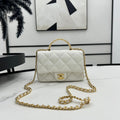 Chanel AS4848 Mini Flap bag With top handle White - Default Title - View 1