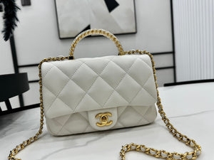 Chanel AS4848 Mini Flap bag With top handle White - Default Title - View 2