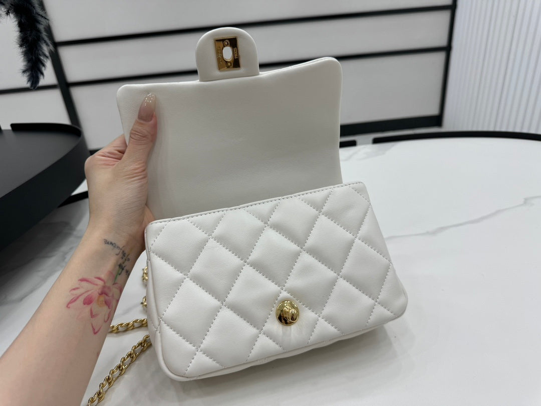 Chanel AS4848 Mini Flap bag With top handle White - Default Title - View 7