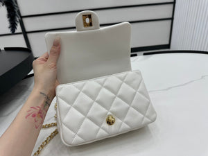 Chanel AS4848 Mini Flap bag With top handle White - Default Title - View 7