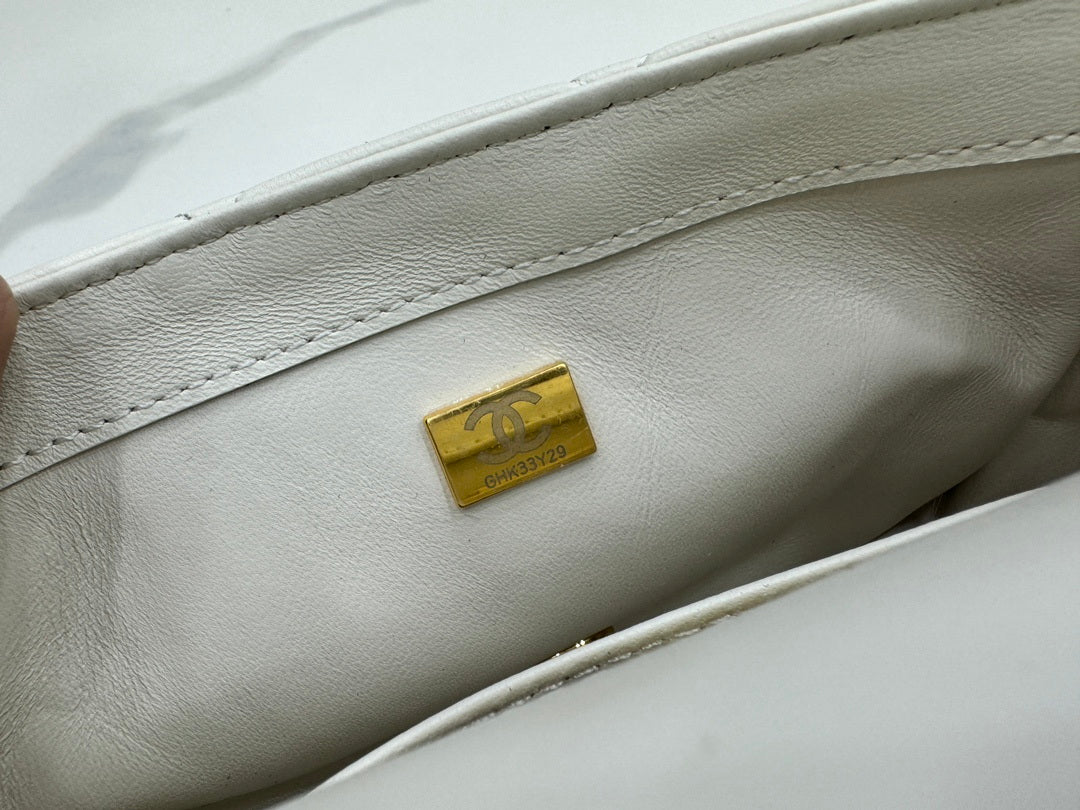 Chanel AS4848 Mini Flap bag With top handle White - Default Title - View 9