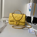 Chanel AS4848 Mini Flap bag With top handle Yellow - Default Title - View 1