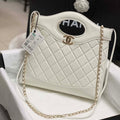 Chanel AS4853 Shopping Bag Shiny Lambskin & Gold-Tone Metal White - Default Title - View 1