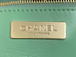 Chanel AS4853 Shopping Bag Shiny Lambskin & Gold-Tone Metal Green - Default Title - View 8