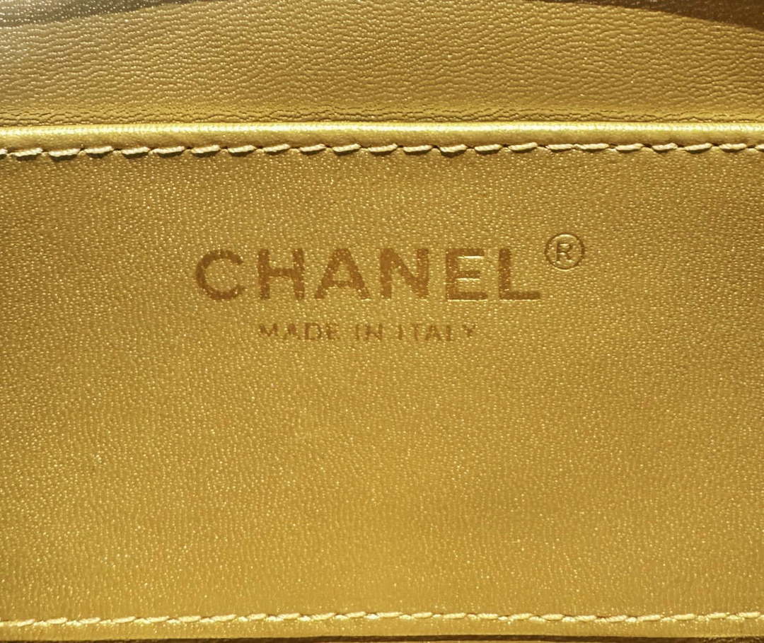 Chanel AS4861 Small Flap Bag Pearly Lambskin Imitation Pearls & Gold-Tone Metal Black