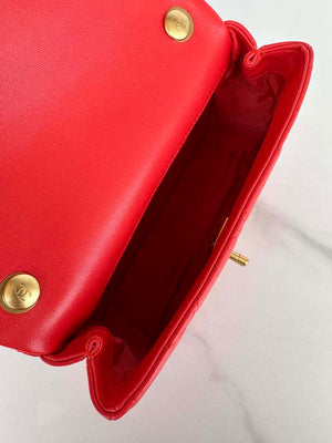 Chanel AS4861 Small Flap Bag Pearly Lambskin Imitation Pearls & Gold-Tone Metal Red - Default Title - View 7