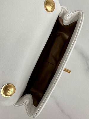Chanel AS4868 Mini Flap Bag Pearly Lambskin Imitation Pearls & Gold-Tone Metal White - Default Title - View 9