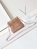 Chanel AS4894 Mini Handbag 22 bag evening bag Strass & Gold-Tone Metal Light Pink