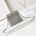Chanel AS4894 Mini Handbag 22 bag evening bag Strass Silver-Tone Metal Silver - Default Title - View 1