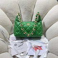 Chanel AS4912 Meduim Hobo Shiny Lambskin & Gold-Tone Metal Green