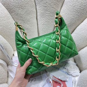 Chanel AS4912 Meduim Hobo Shiny Lambskin & Gold-Tone Metal Green - Default Title - View 4