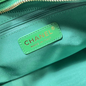 Chanel AS4912 Meduim Hobo Shiny Lambskin & Gold-Tone Metal Green - Default Title - View 9